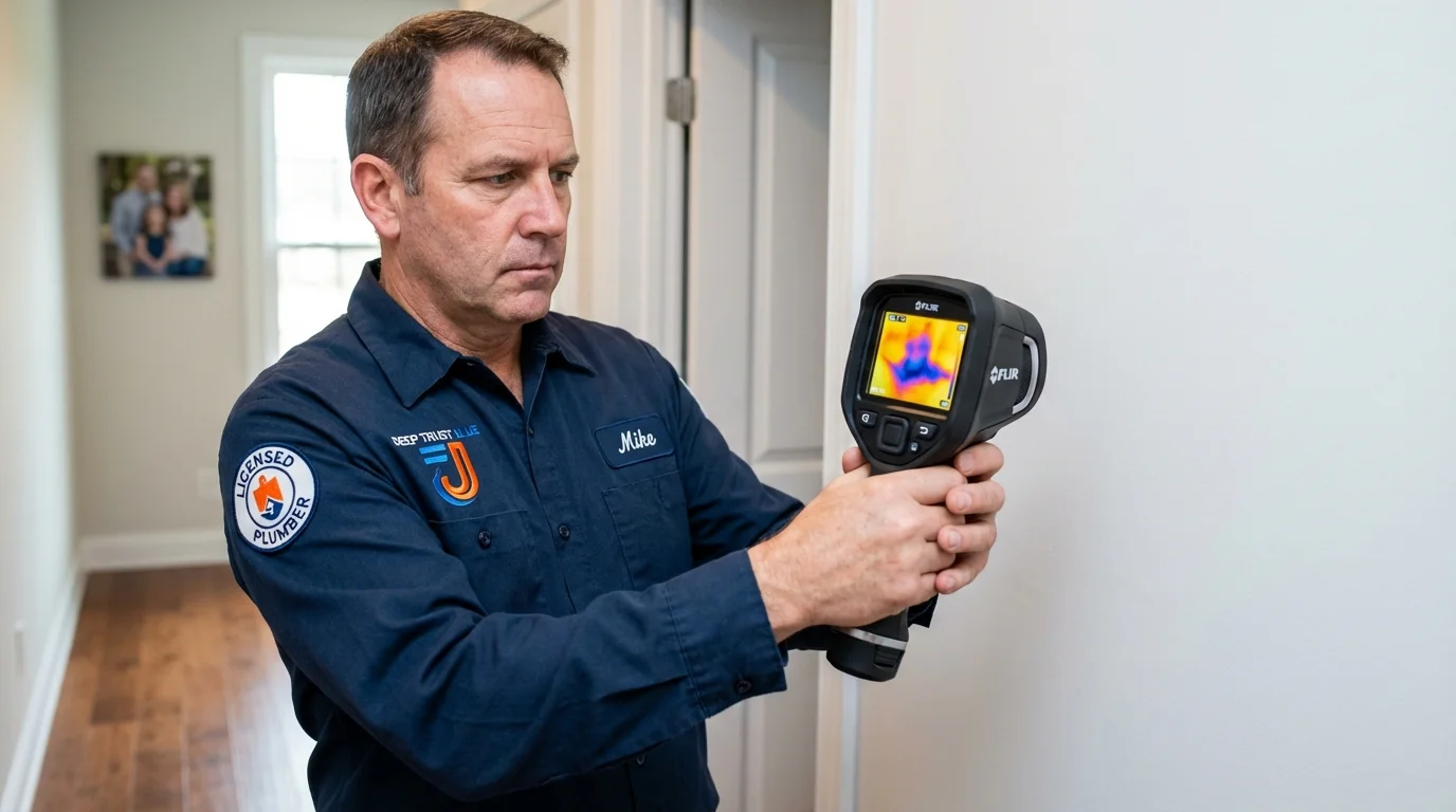 Thermal imaging leak detection by Johns Plumbing LLC in Hinckley